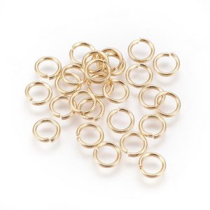 ARGOLLAS DE GOLD FILLED 6 x 0.8 MM (PACK 50 UNIDADES)