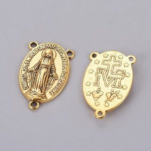 CONECTOR ROSARIO ORO ANTIGUO