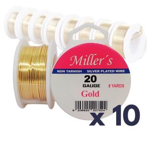 PACK ALAMBRE DORADO #20 X 10 PCS