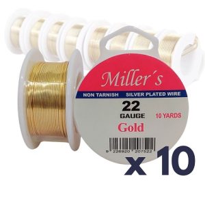 PACK ALAMBRE DORADO #22 X 10 PCS